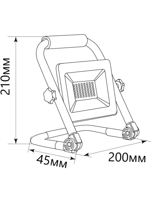 Прожектор светодиодный переносной FERON 30W SMD2835, 2700Lm LL-512 (29746)
