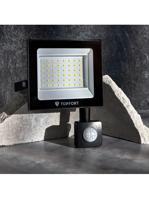 Прожектор светодиодный Topfort LED FL MS 50W 6500K 4250Л c датчик. движения