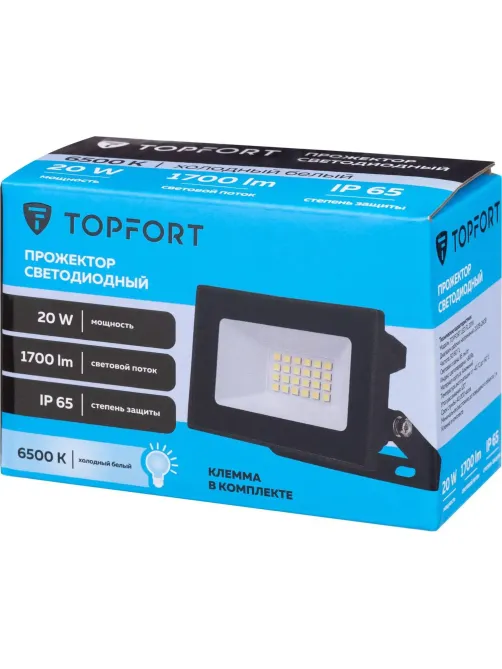 Прожектор светодиодный Topfort LED FL 20W 6500K IP65