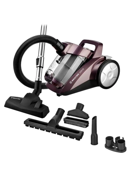 Пылесос циклонного типа BRAYER 4205BR, 2200Вт, 4л, всас420 Вт,Hepa,телес.5м