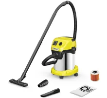 Пылесос строительный Karcher WD 3 P S V-17/4/20 1000Вт, желтый