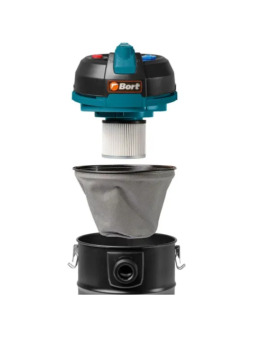 Пылесос строительный BORT BSS-1220 BLACK, 20 л (93412598)
