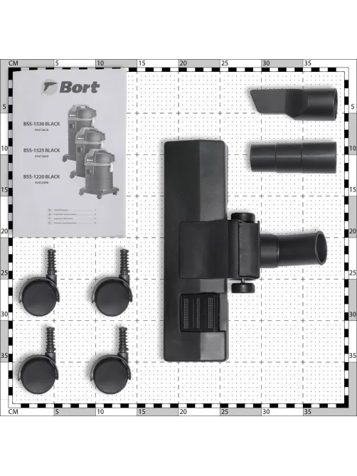 Пылесос строительный BORT BSS-1220 BLACK, 20 л (93412598)