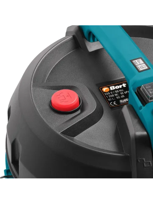 Пылесос строительный BORT BSS-1220 BLACK, 20 л (93412598)