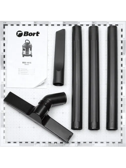 Пылесос строительный BORT BSS-1015, 1250Вт, 15л, сух/влаж уборка (98297041)