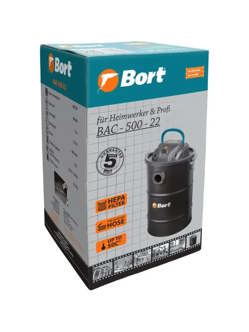Пылесос строительный BORT BAC-500-22 (98291834)