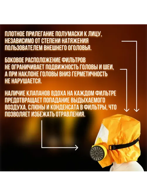 Самоспасатель универсальный фильтрующий малогабаритный (УФМС) Шанс-Е п/м