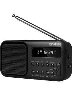 Радиоприемник Sven SRP-50, 3Вт, BT/FM/USB-C, будильник, встр аккум