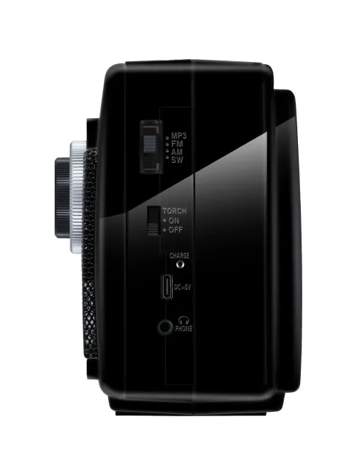 Радиоприемник Sven SRP-155, чёрный, BT/FM/AM/SW/USB/microSD, фонарь, аккум