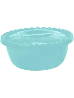 Миска круглая 3л аквамарин с крышкой (М 1316)