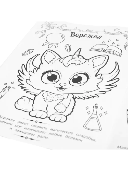 Раскраска Котики-чародеи. 214х290мм. 16 стр. Умка., 978-5-506-10172-7