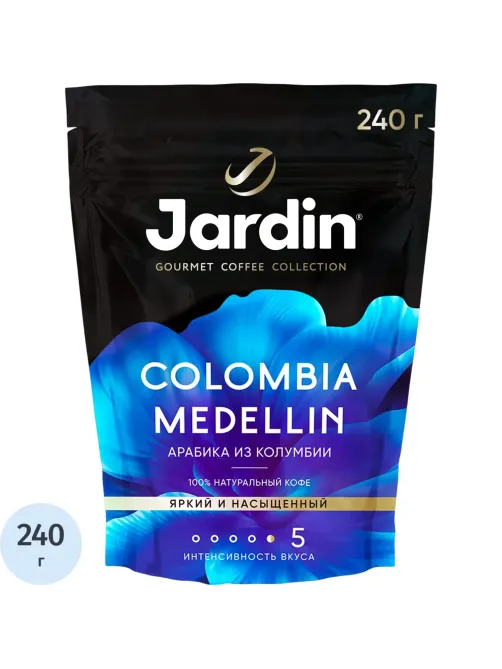 Кофе Jardin Colombia Medellin сублимированный, 240г пакет 1412-08