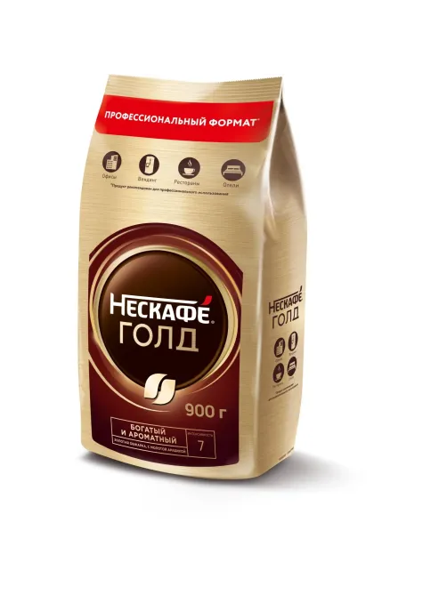 Кофе Nescafe Gold раств.субл.900г пакет