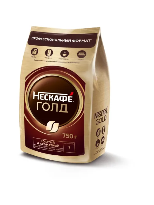 Кофе Nescafe Gold раств.субл.750г пакет