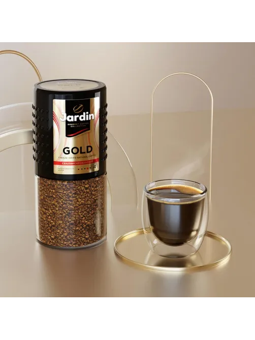 Кофе Jardin Gold растворимый,сублимированный,стекло, 190г
