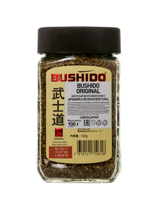 Кофе BUSHIDO Original растворимый,100г стекло