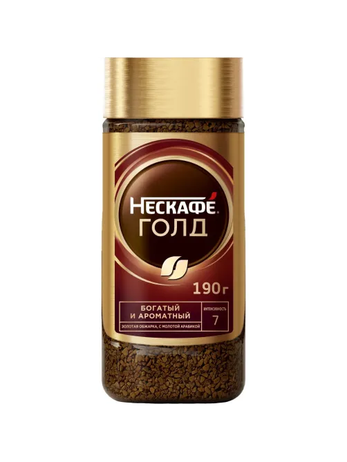 Кофе Nescafe Gold раств.субл.190г стекло