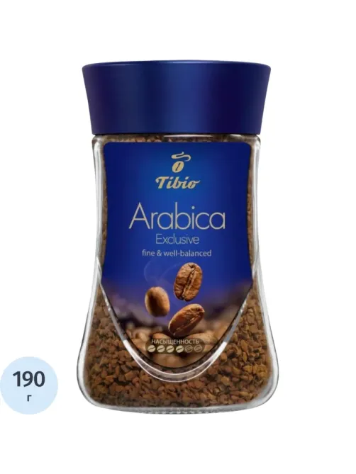 Кофе Tibio Exclusive Arabika раств.субл.190г стекло