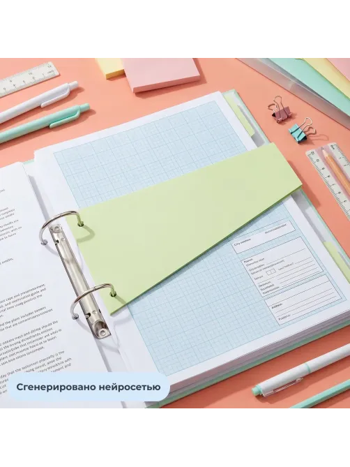 Разделитель листов Разделительные полоски Attache, зеленые, 100 шт./уп.