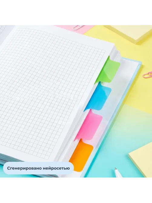 Разделитель листов полоски,пласт,12 л.,4 цвет