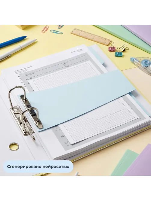 Разделитель листов Разделительные полоски Attache,голубые, 100 шт./уп.