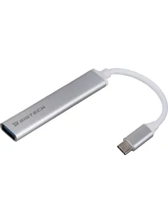 Разветвитель USB  HS001 USB3.0x1/USB 2.0x3/серебристый