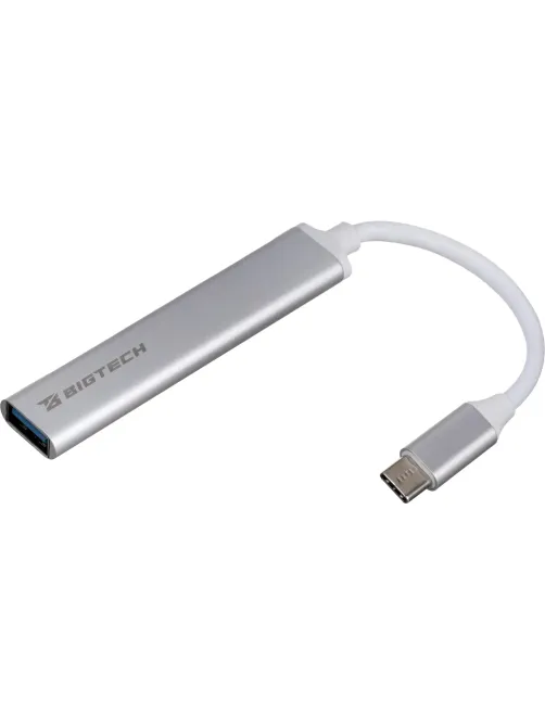 Разветвитель USB  HS001 USB3.0x1/USB 2.0x3/серебристый