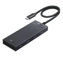 Разветвитель USB UgreenCM806(55334)хаб 5in1 USB-C 10Gbps/4xUSB-C 3.2+PD чрн