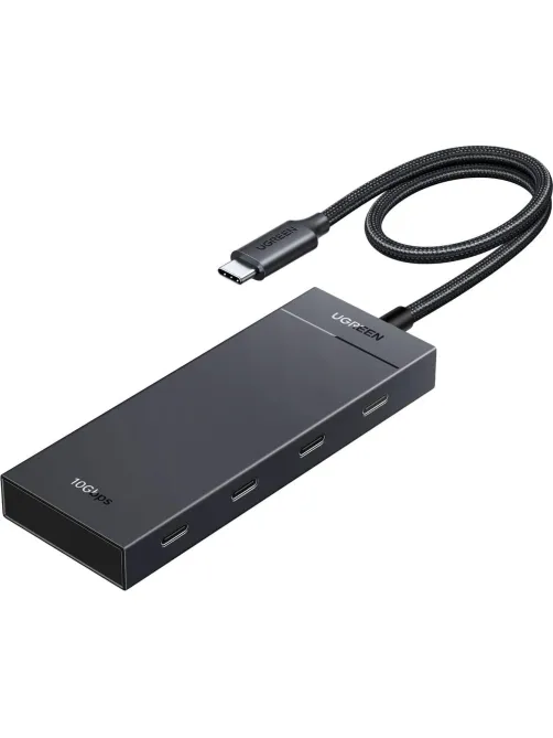 Разветвитель USB UgreenCM806(55334)хаб 5in1 USB-C 10Gbps/4xUSB-C 3.2+PD чрн