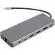 Концентратор VCOM TypeC/(2xHDMI+DP)4Kx60Hz 3xUSB3.0 TC USB2.0 RJ45 CU4706