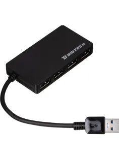 Разветвитель USB  HS005 USB 3.0x4/черный