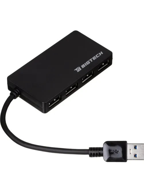 Разветвитель USB  HS005 USB 3.0x4/черный