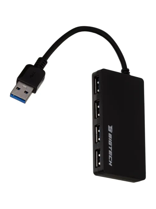 Разветвитель USB  HS005 USB 3.0x4/черный