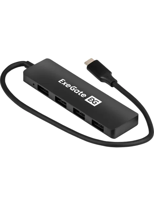 Концентратор USB хаб ExeGate (EX296929RUS) DUB-4CP/3 4-в-1 черн