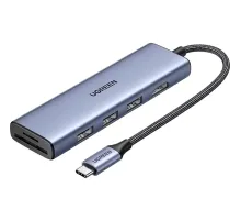 Разветвитель USB UGREEN CM511 (15596)USB-C To HDMI 4K@30Hz+3xUSB A+PD серый