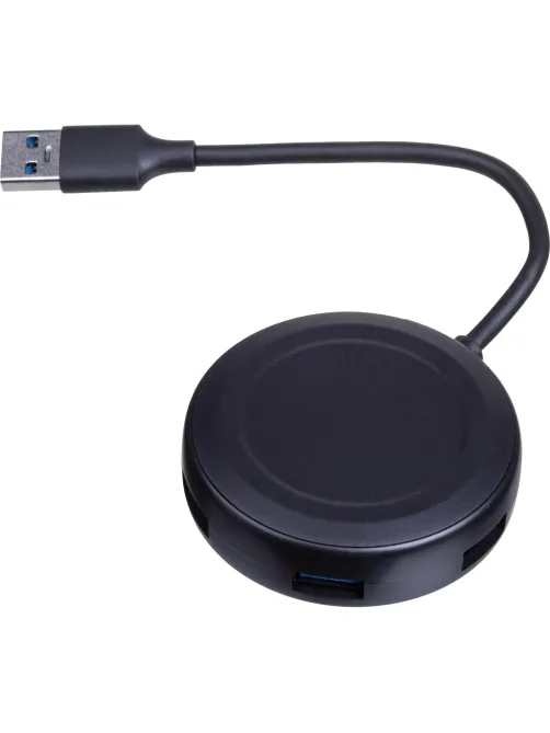 Разветвитель USB  HS004 USB 3.0x4/черный