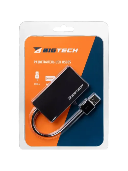 Разветвитель USB  HS005 USB 3.0x4/черный
