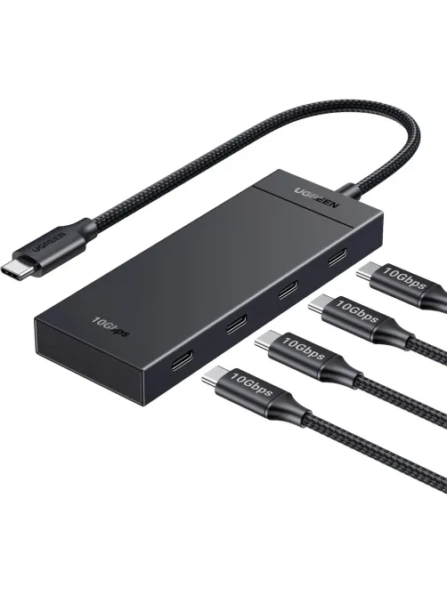 Разветвитель USB UGREEN CM806 (35584) USB-C to 4xUSB-C Хаб безPD черный