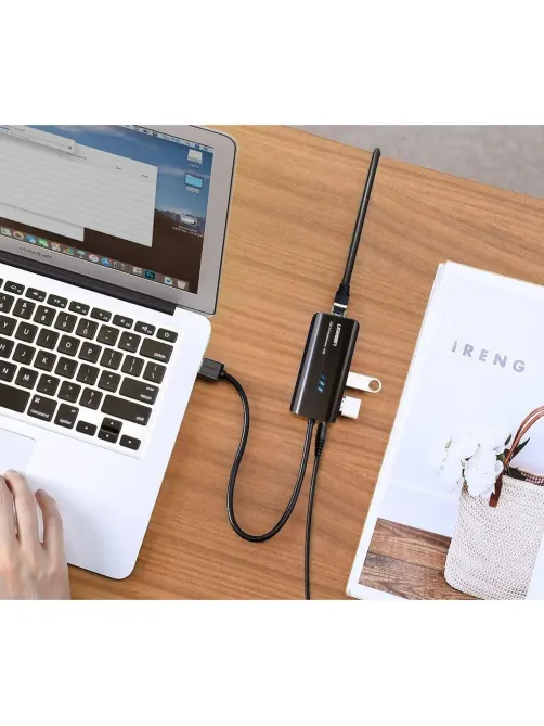 Разветвитель USB Ugreen 4 в 1. 3 x USB 3.0. RJ45 (20265)