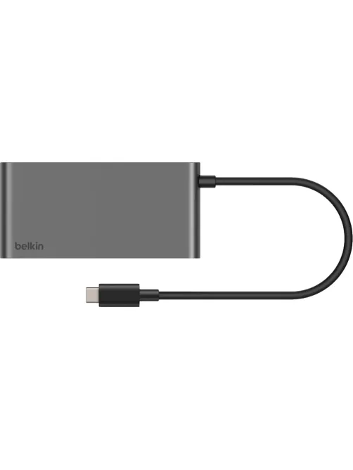 Разветвитель USB Belkin (AVC022hqSGY)хаб 5в1 4K@60Hz 100W сер.косм