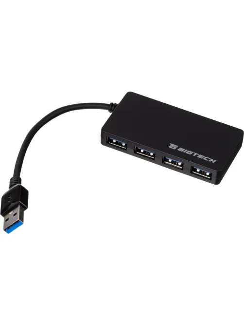 Разветвитель USB  HS005 USB 3.0x4/черный