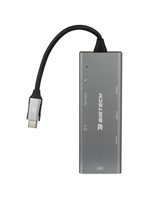Разветвитель USB HS002 USBх3/HDMIх1/microSDx1/TFcardx1/Серый