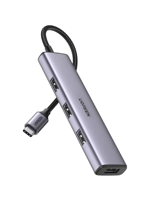 Разветвитель USB Ugreen CM473 (20841) USB-C to 4xUSB 3.0 Hub. серый