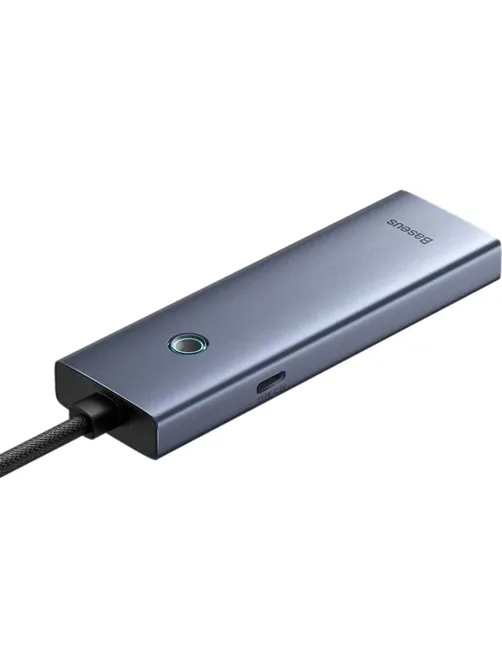 Разветвитель USB Baseus UltraJoy 4-Port Sp.Grey USB-C-3.0+C B0005280B811-08