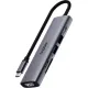 Разветвитель USB RAPOO USB-C to PD+HDMI+2xUSB3.0+SD,TF deck сереб.XD61-SGRY
