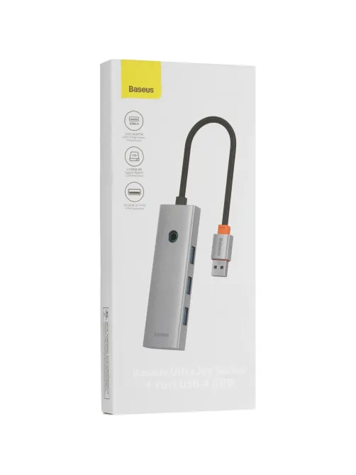 Разветвитель USB Baseus UltraJoy 4-Port Sp.Grey USB-A-3.0+C B0005280B811-09