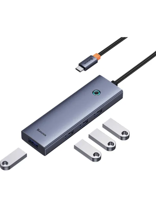 Разветвитель USB Baseus UltraJoy 4-Port Sp.Grey C-USB3.0 B0005280A813-03