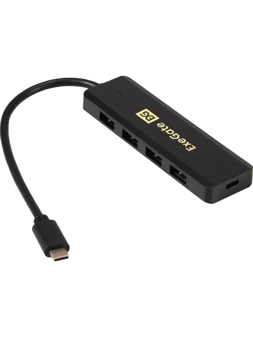 Концентратор USB хаб ExeGate (EX293986RUS)  DUB-4CP/1 4-в-1 черн