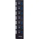 Разветвитель USB  HS006 выключатель/USB 3.0x7/черный