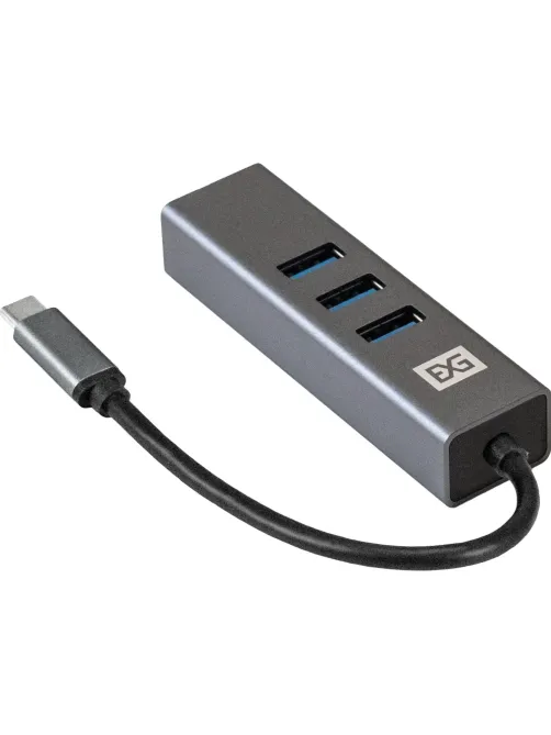Концентратор USB хаб ExeGate (EX293987RUS) DUB-4TC 4-в-1 серебр
